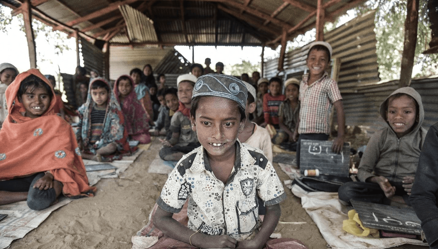 Makeshift schools and madrasahs for Rohingya children